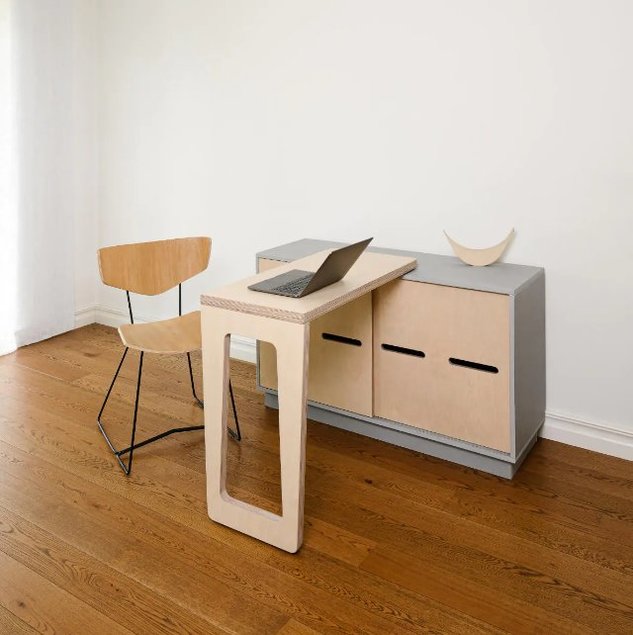 Radis Furniture avaneva lauaga kummut FOLDY ühendab kompaktsuse ja mugavuse.